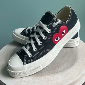 Converse x Comme des Garçons PLAY Chuck 70- Mens 7 Women’s 9 ❤️🖤 NWOB